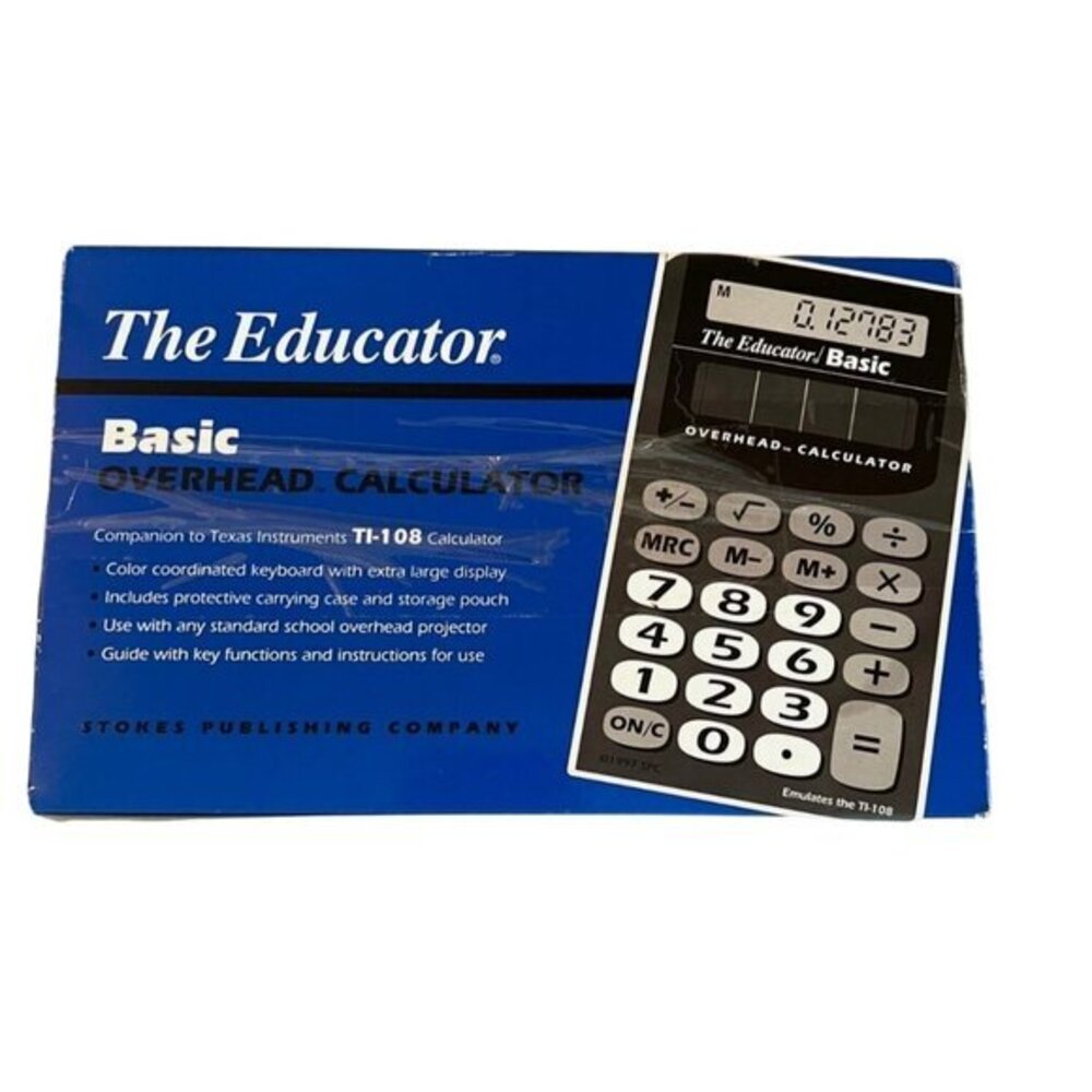 Stokes Publishing Overhead Calculator Blue The Educator Basic No.‎ 203